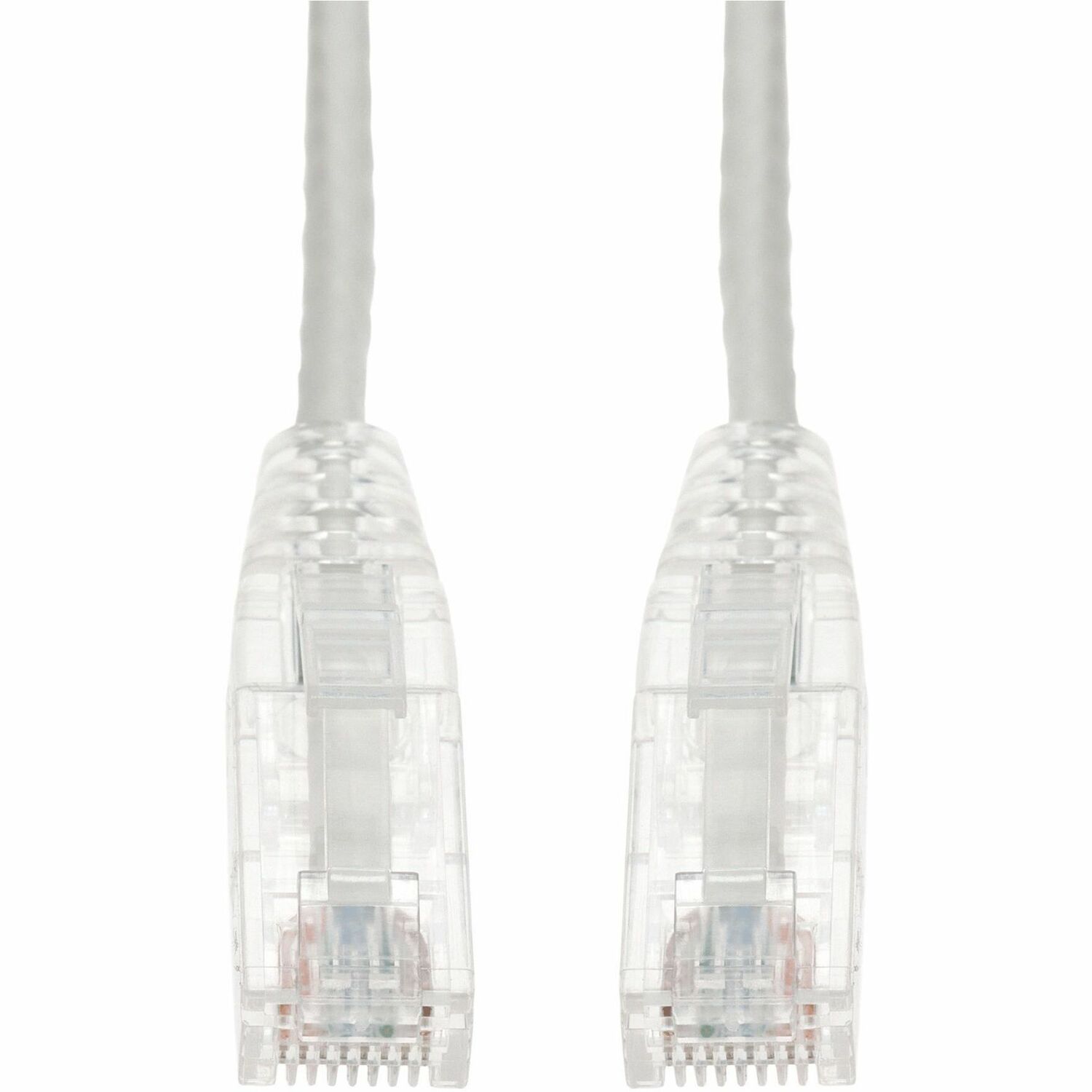 AddOn 1ft White CAT 6 Slim PVC Ethernet Cable Snagless Clear-Claw RJ-45 M/M with Length Labels