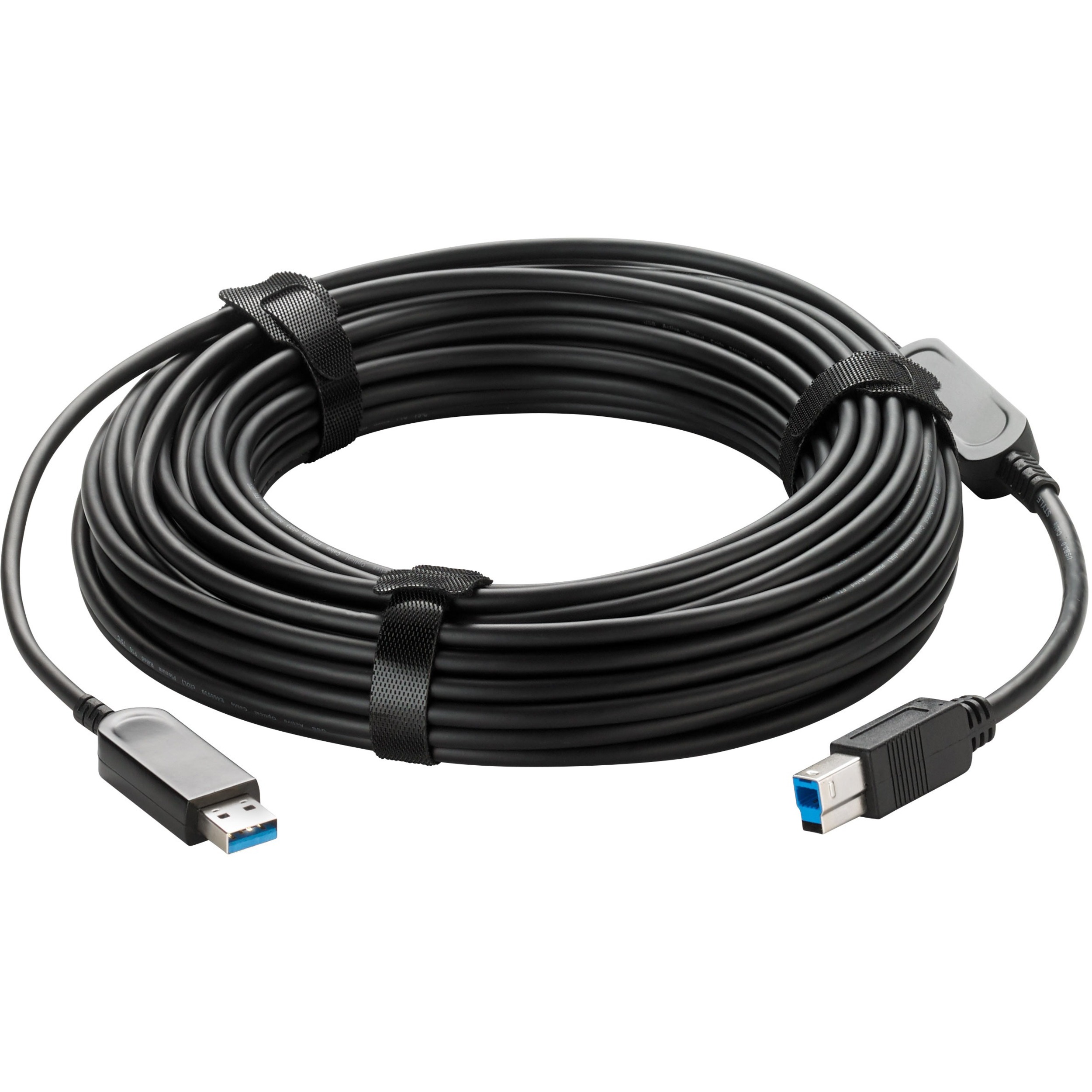 Vaddio 49ft USB 3.2 B to USB A Active Optical Cable - Plenum Rated - Black