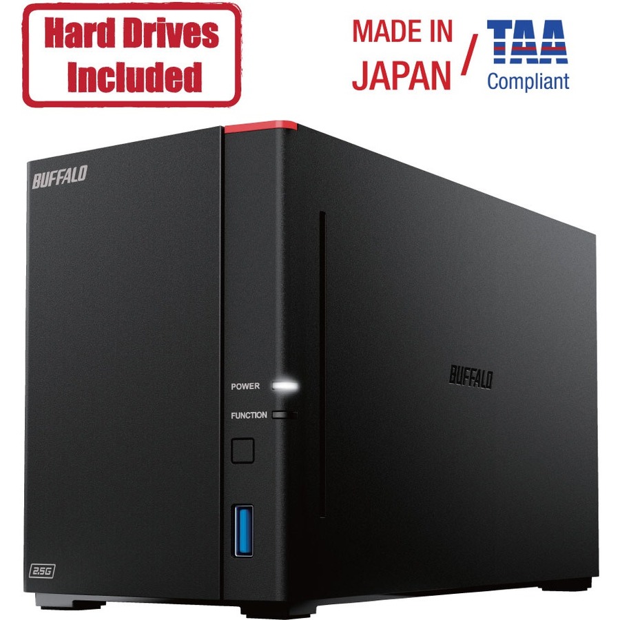 Buffalo LinkStation SoHo 720DB 8TB Hard Drives Included (2 x 4TB, 2 Bay)