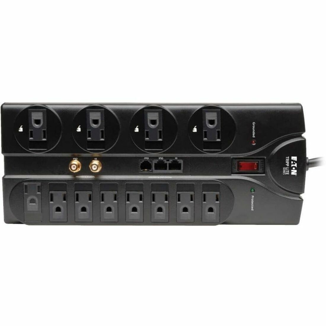 Eaton Tripp Lite Series Protect It! 12-Outlet Surge Protector, 8 ft. (2.43 m) Cord, 2880 Joules, Tel/Modem/Coaxial/Ethernet Protection