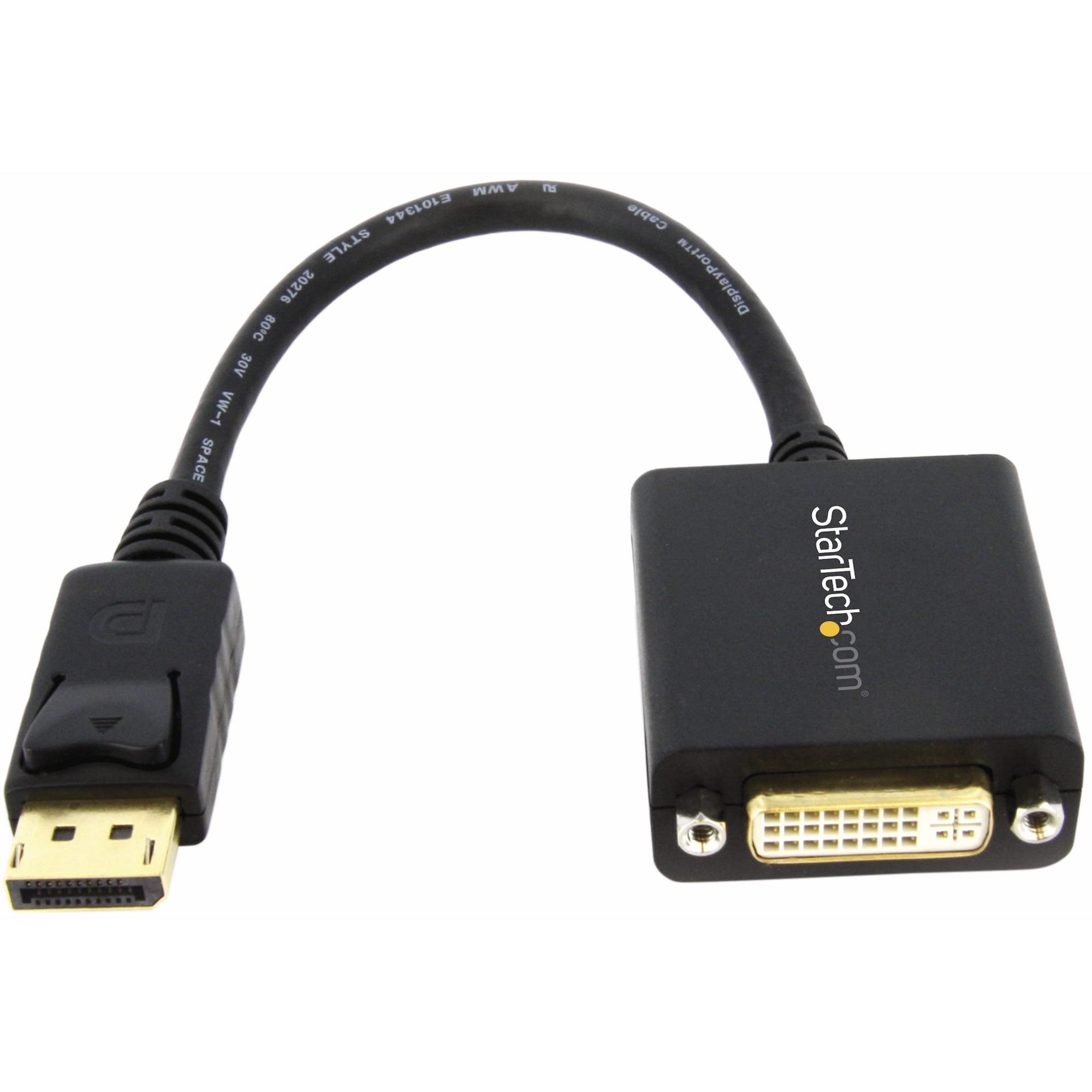 StarTech DisplayPort to DVI Adapter, DisplayPort to DVI-D Adapter/Video Converter 1080p, DP 1.2 to DVI Monitor, Latching DP Connector