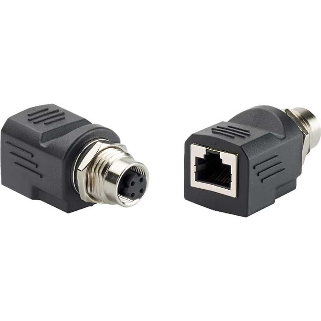 IndustrialNet Industrial M12 D-Code to RJ45 Coupler Adapter