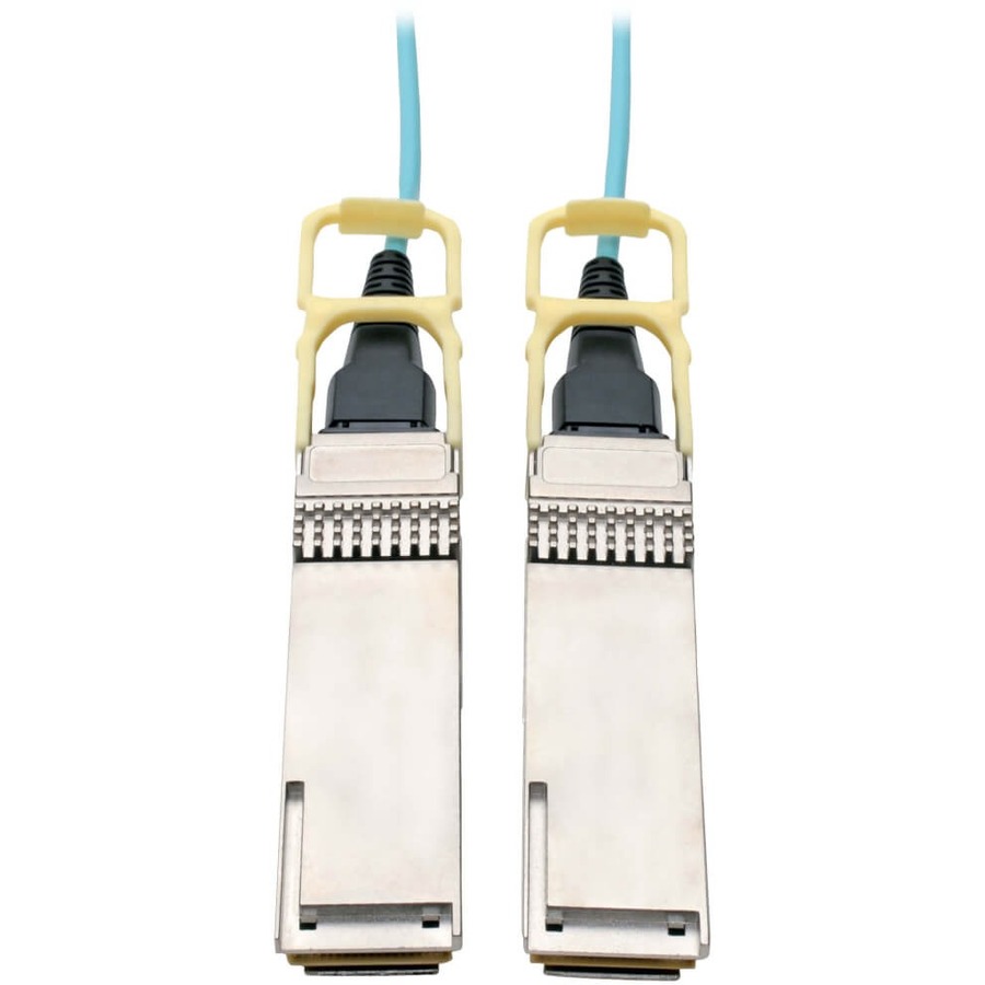 Tripp Lite by Eaton QSFP28 to QSFP28 Active Optical Cable - 100GbE AOC M/M Aqua 1M (3.28 ft.)