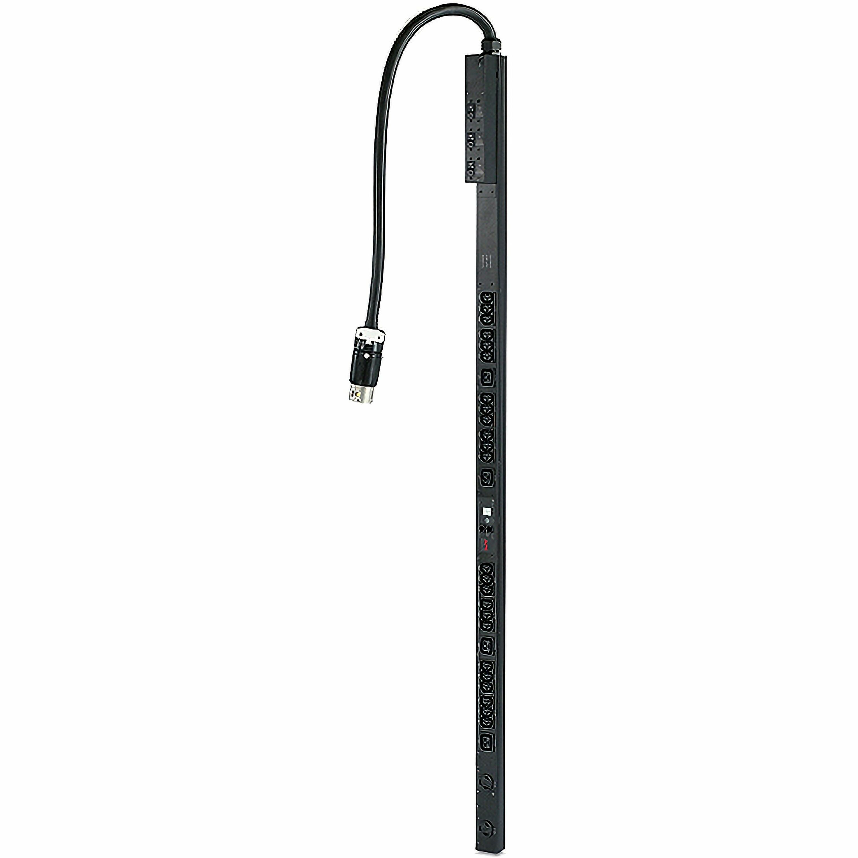 APC NetShelter Metered Rack PDU, Zero U, 14.4kW, 208V, 24 C13, 4 C19, 2 NEMA L6-30R outlet
