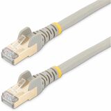 StarTech.com 7ft CAT6a Ethernet Cable - 10 Gigabit Category 6a Shielded Snagless 100W PoE Patch Cord - 10GbE Gray UL Certified Wiring/TIA