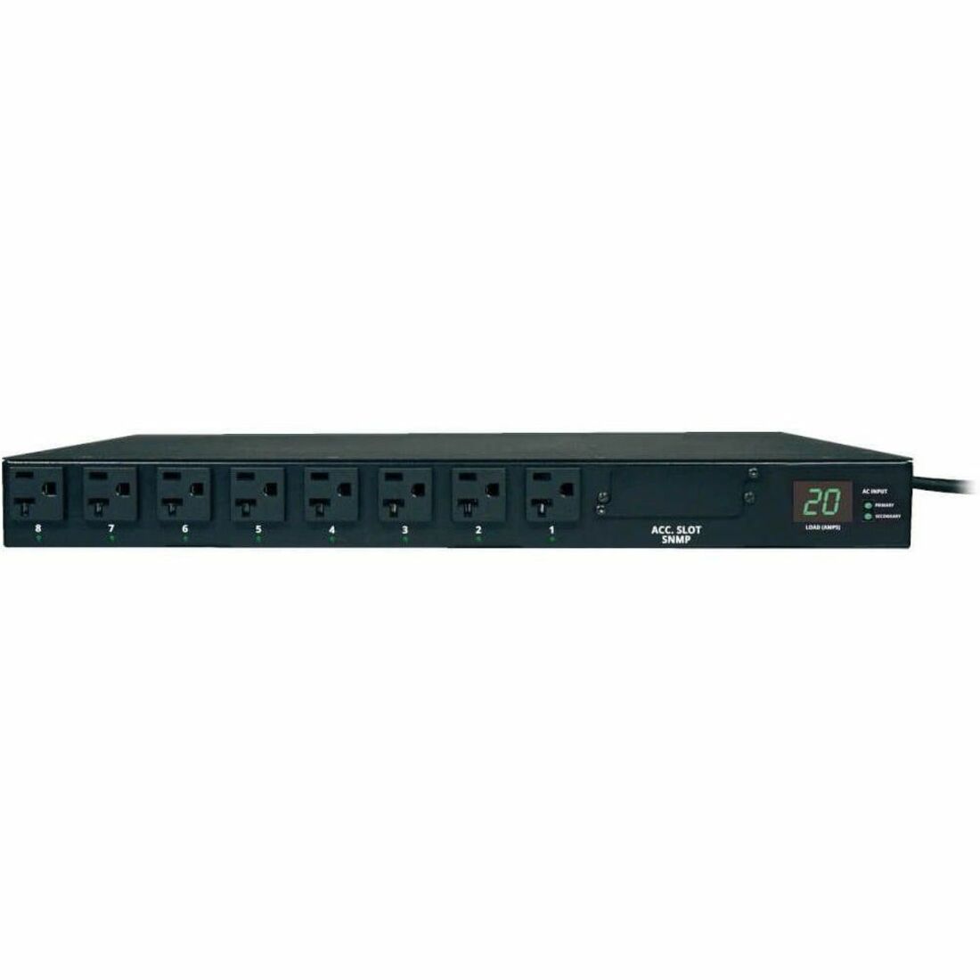 Tripp Lite by Eaton PDU 1.9kW Single-Phase Local Metered Automatic Transfer Switch PDU 2 120V L5-20P / 5-20P Inputs 16 5-15/20R Outputs 1U TAA