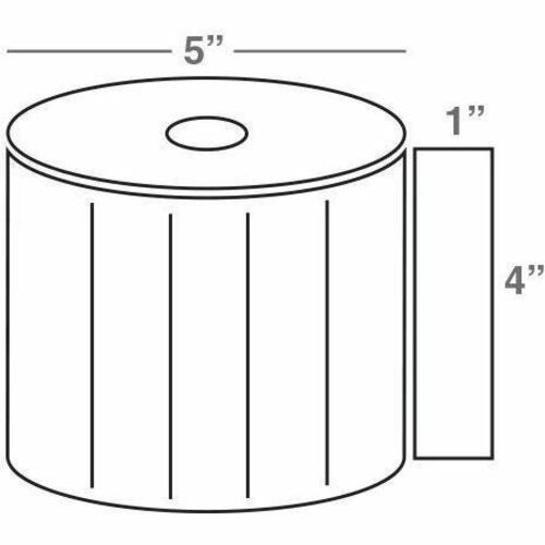 Wasp 4.0" x 1.0" TT labels, 4 rolls, 2300 per roll, 5" OD