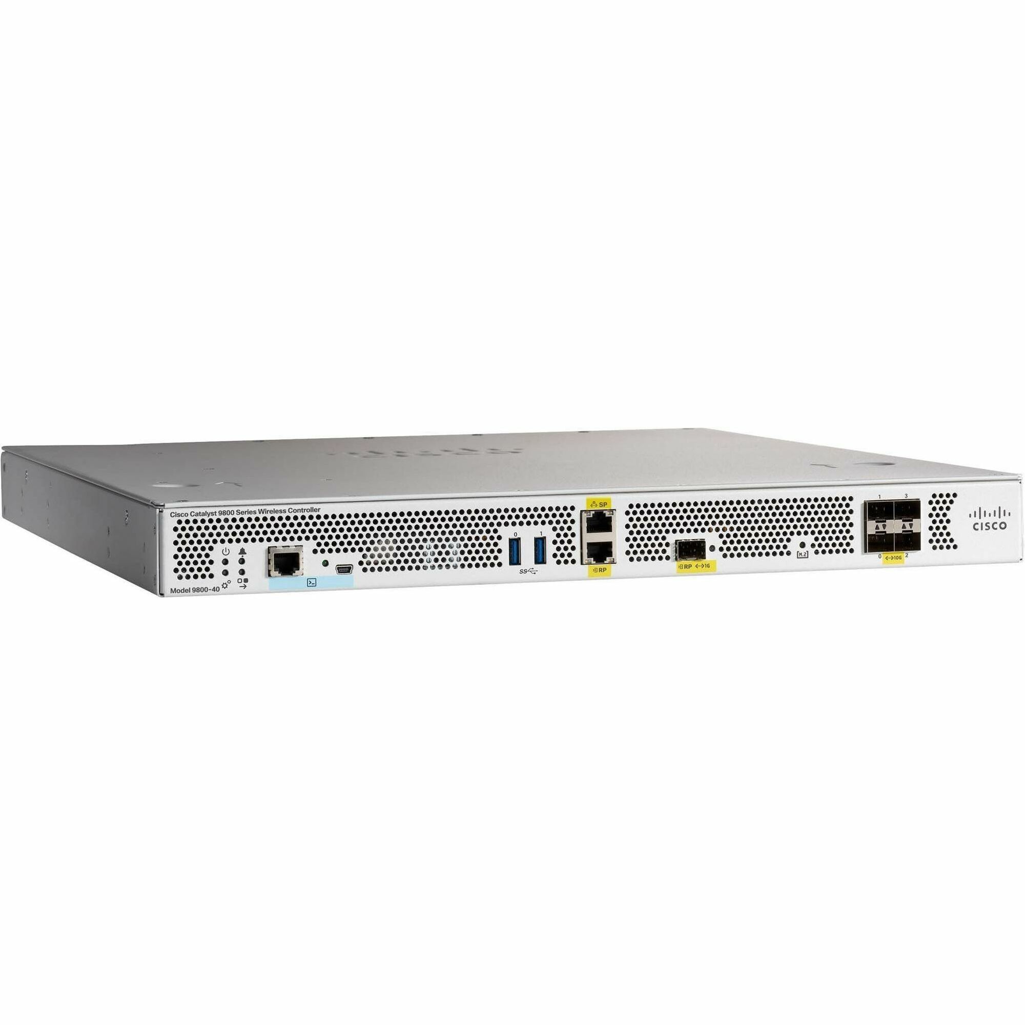 Cisco Catalyst 9800-40 Wi-Fi 6 IEEE 802.11a/b/g/d/e/h/n/k/r/u/w/ac/ax 40 Gbit/s Wireless LAN Controller