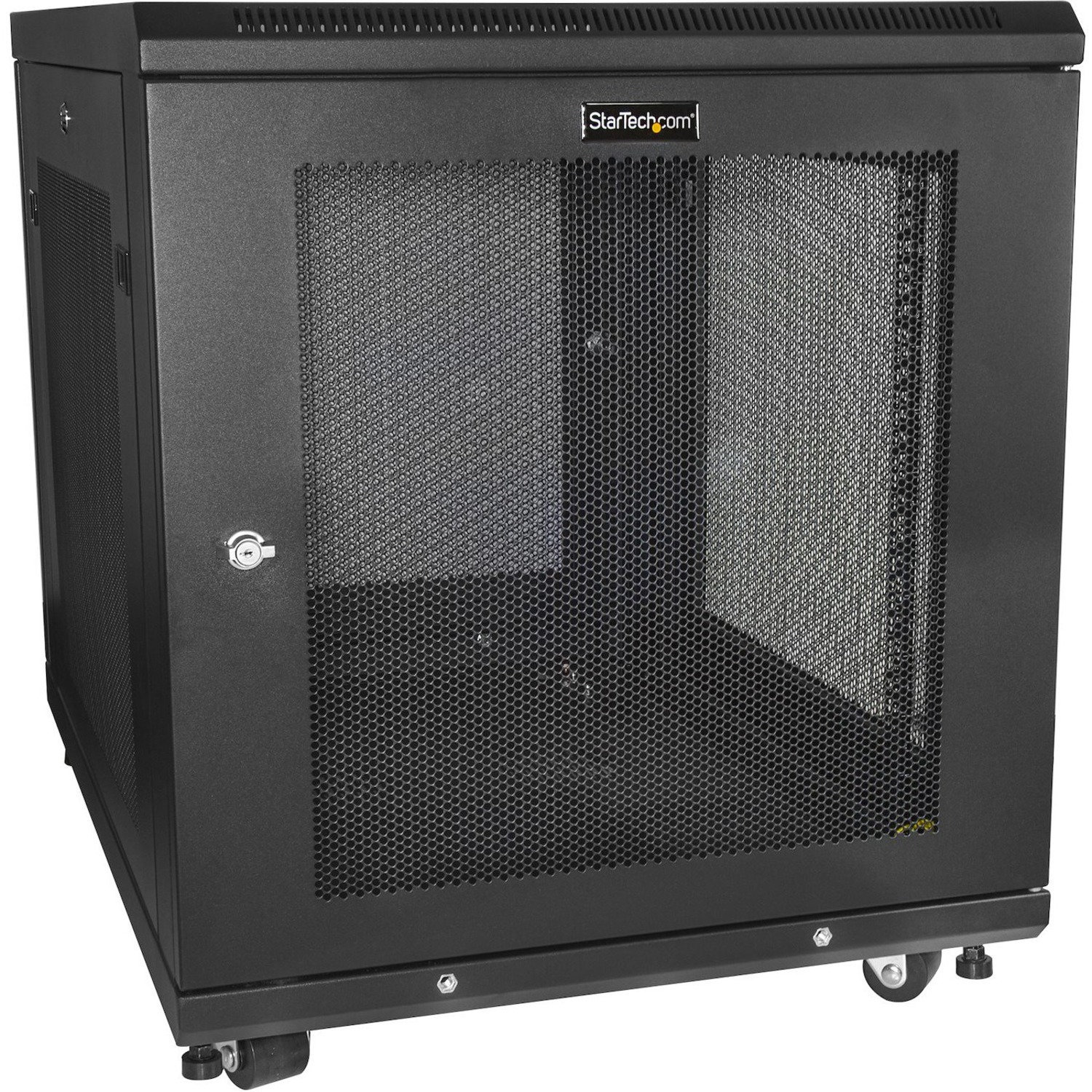 StarTech 4-Post 12U Server Rack Cabinet, 19" Data Rack Cabinet for Computer / IT Equipment, Home Network Rack, Half Height Server Rack