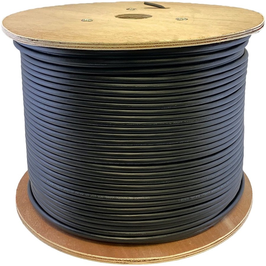 AddOn 1000ft Non-Terminated Black OM3 Duplex OFNR (Riser-Rated) 2-Strand Fiber Bulk Cable