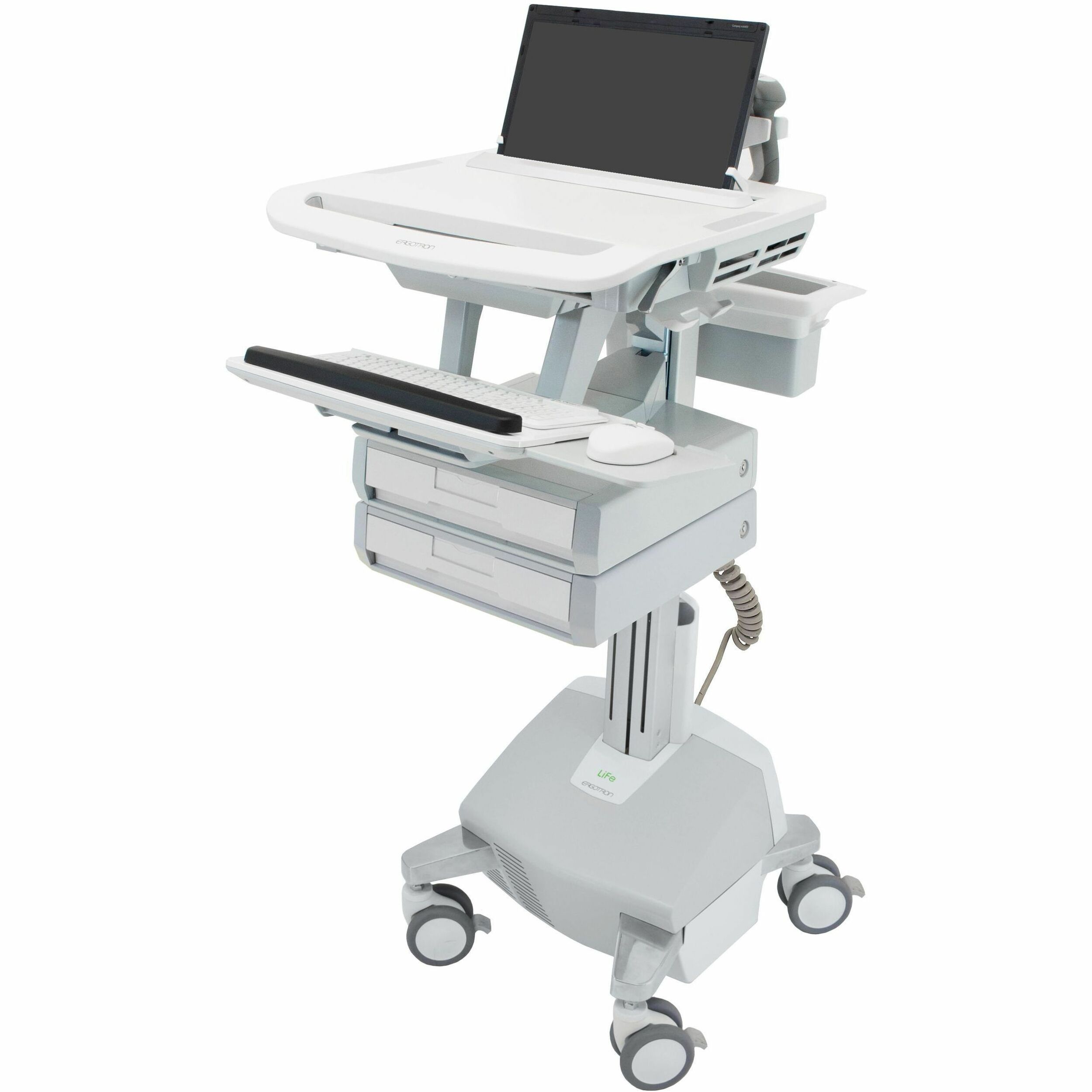 Ergotron StyleView Laptop Cart, LiFe Powered, 2 Drawers (1x2), US/CA/MX