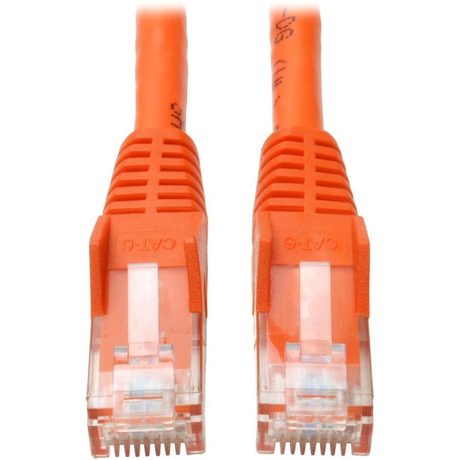Tripp Lite by Eaton Cat6 Gigabit Snagless Molded (UTP) Ethernet Cable (RJ45 M/M) PoE Orange 14 ft. (4.27 m)