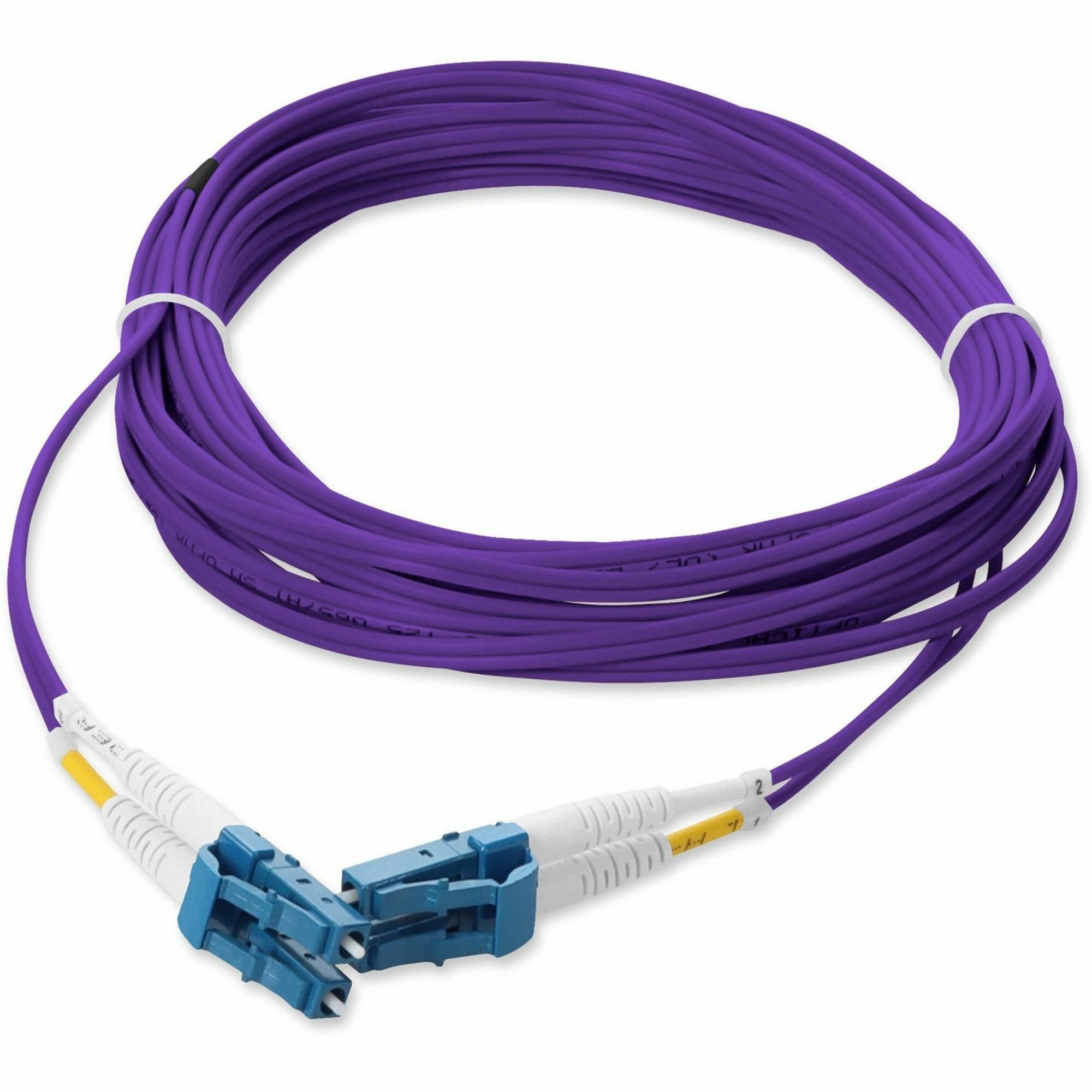 AddOn 3m LC to LC Purple OS2 Duplex OFNR (Riser-Rated) SMF Fiber Patch Cable
