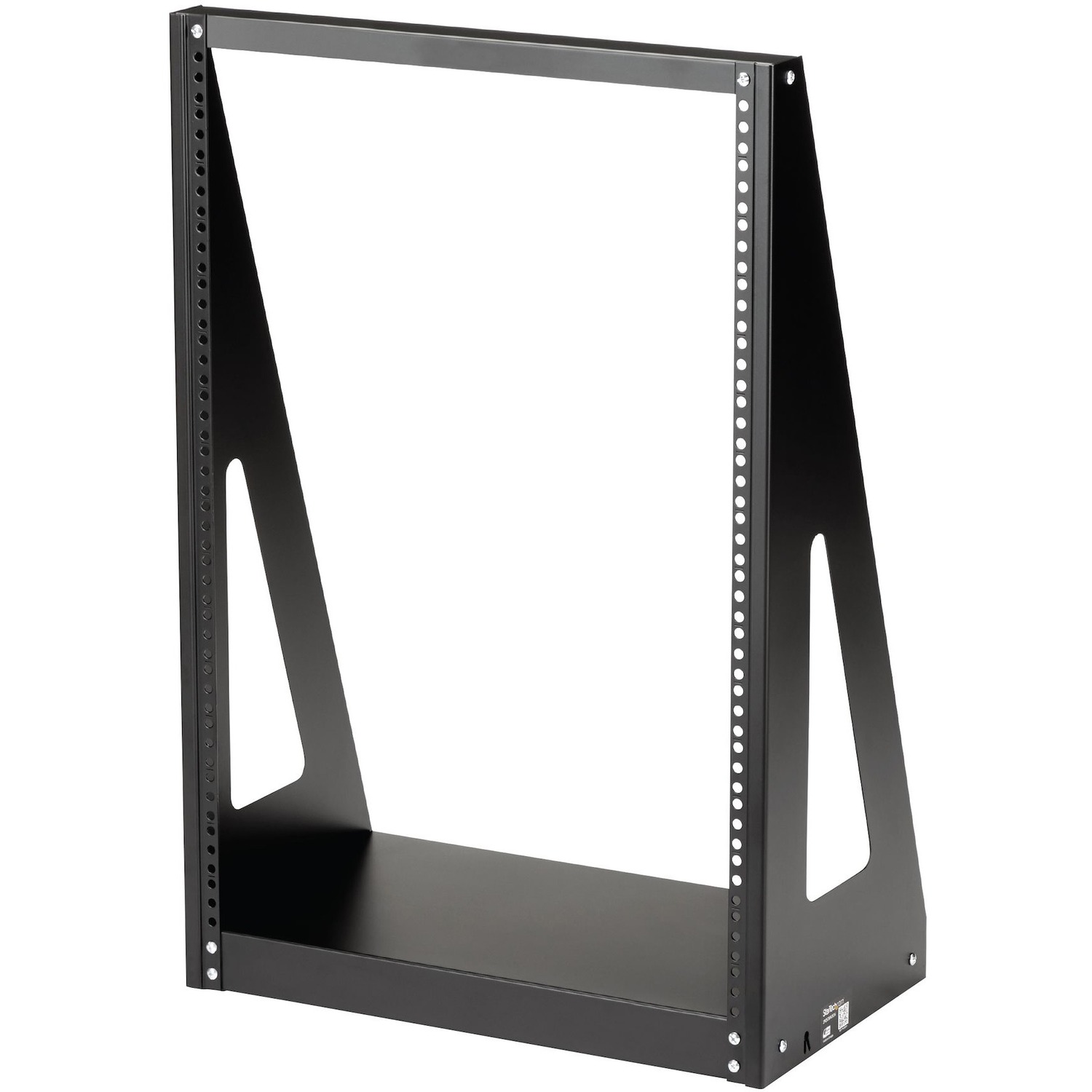 StarTech 2-Post 16U Heavy-Duty Desktop Server Rack, Small Open Frame 19in Network Rack for Home/Office IT Equipment, TAA Compliant