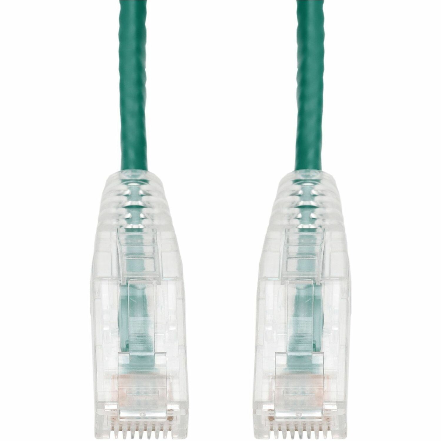 AddOn 9ft Green CAT 6A Slim PVC Ethernet Cable Snagless Clear-Claw RJ-45 M/M