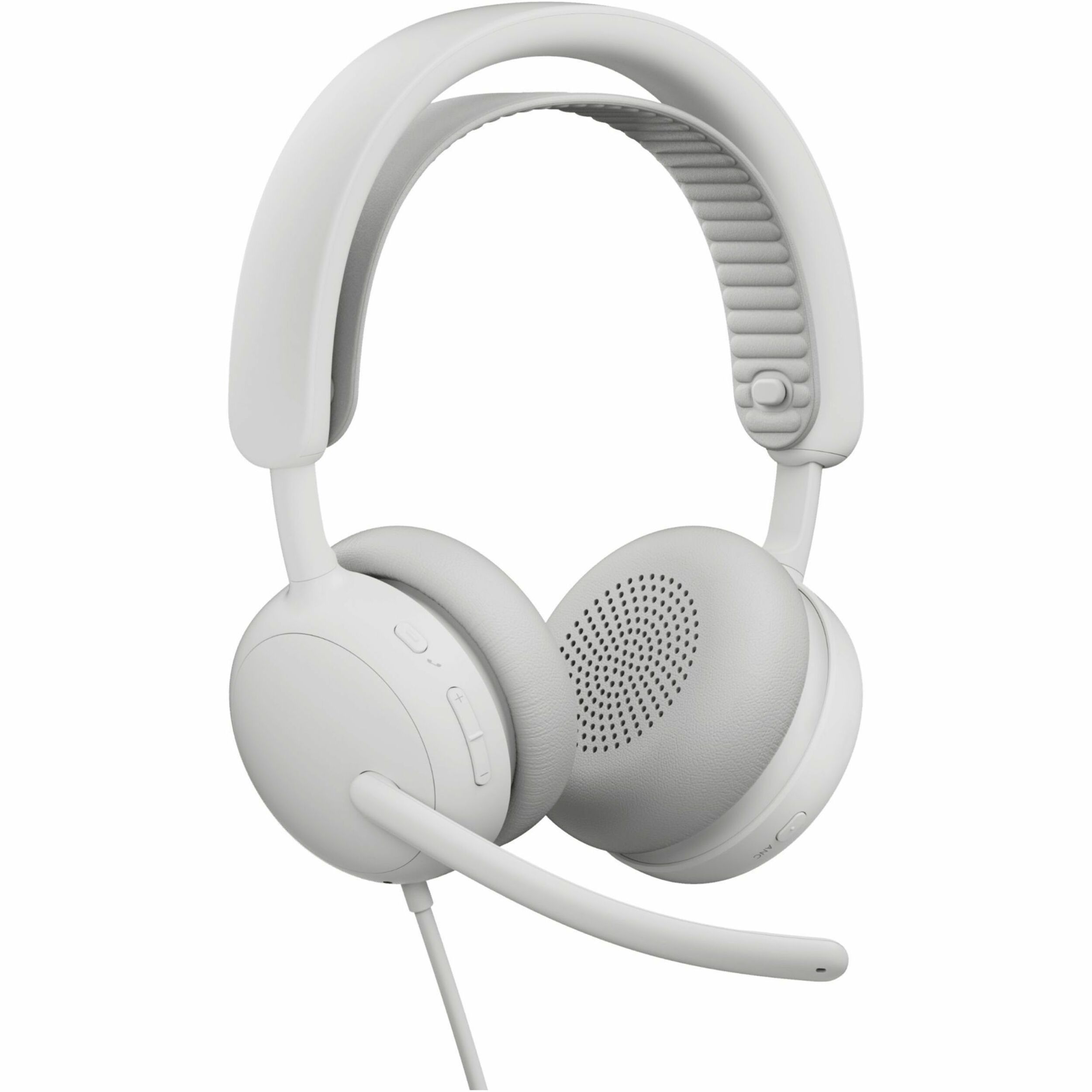Logitech Zone Wired 2 - Noise-Canceling Headset with Adaptive Hybrid ANC, USB-C with USB-A adapter, Offwhite