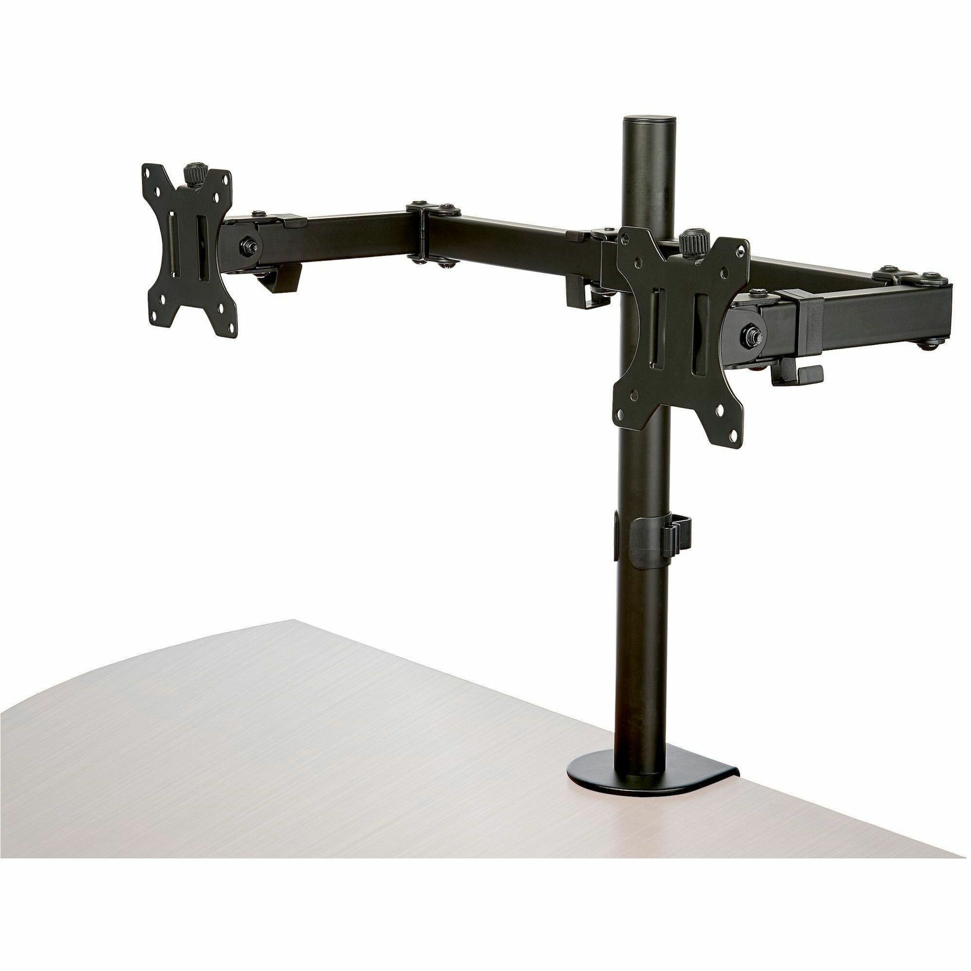 StarTech.com Desk Mount Dual Monitor Arm - Ergonomic VESA Compatible Mount for up to 32 inch Display - Desk Clamp / Grommet - Articulating