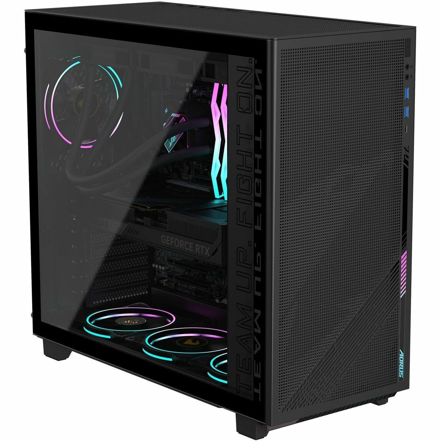 Aorus AP5A7N7T-5000 Gaming Desktop Computer - AMD Ryzen 7 9700X - 32 GB - 2 TB PCI Express NVMe 4.0 SSD - Tower - Black