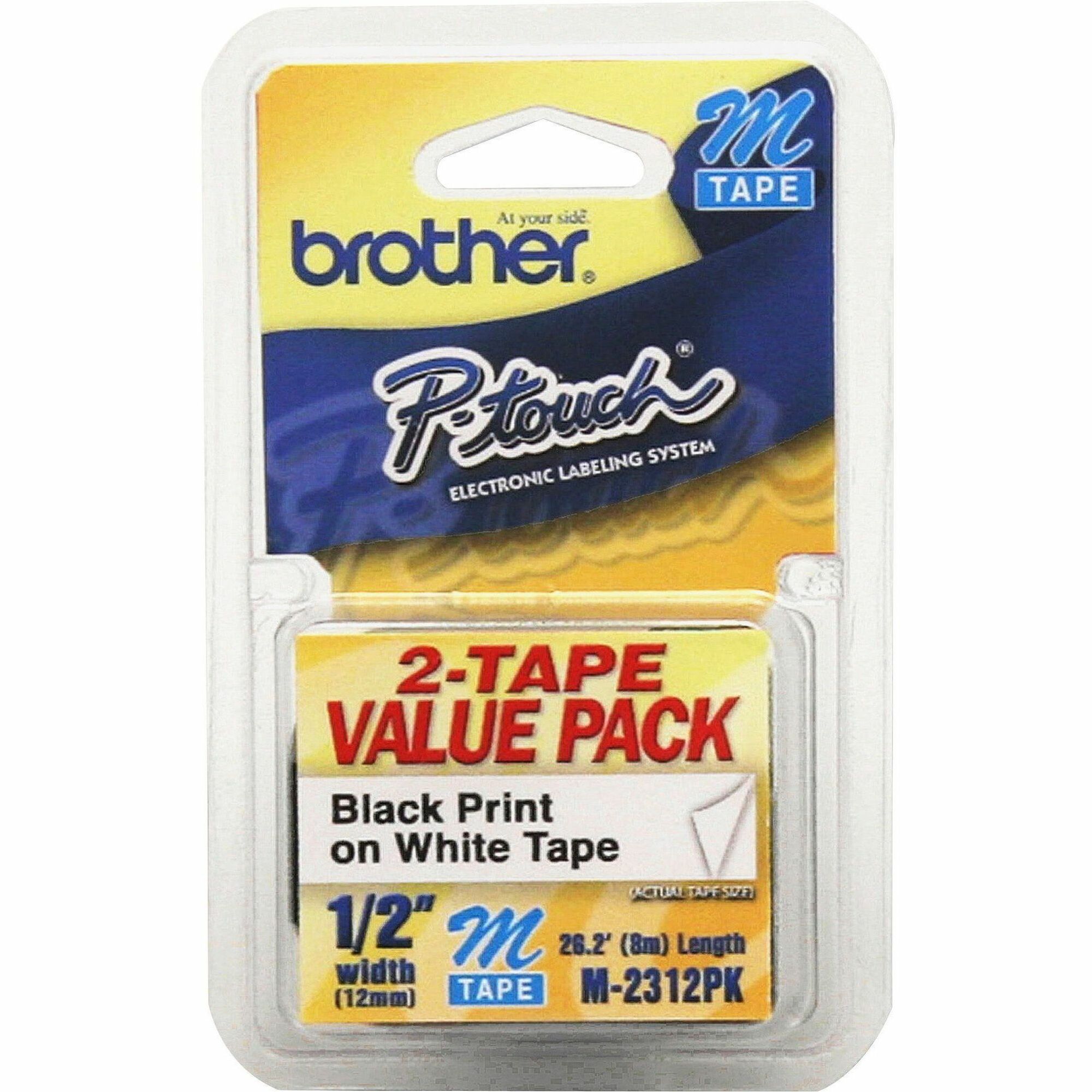 P-touch P-touch Nonlaminated M Tape Value Pack