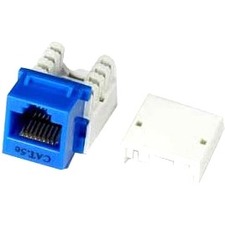 Unirise Cat5e Keystone Jack 110 Type Punch Down, Blue