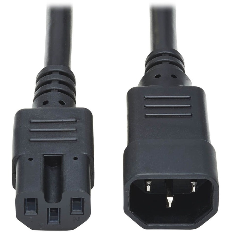 Tripp Lite by Eaton Power Cord C14 to C15 - Heavy-Duty 15A 250V 14 AWG 2 ft. (0.61 m) Black