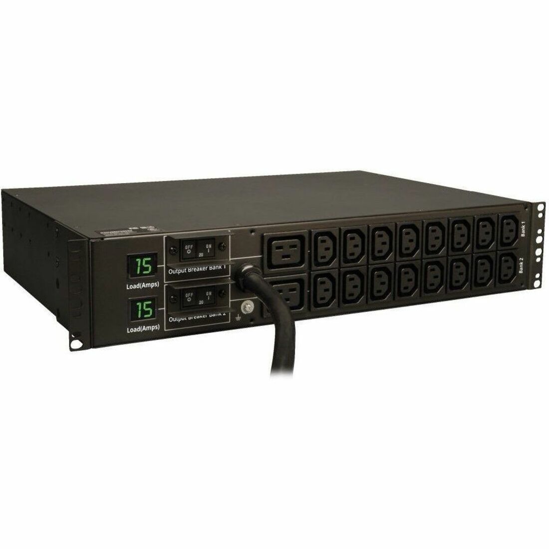 Tripp Lite by Eaton PDU 5.5kW Single-Phase Local Metered PDU - 16 C13 & 2 C19 Outlets (208/230V) L6-30P Input 1.8 m Cord 2U TAA