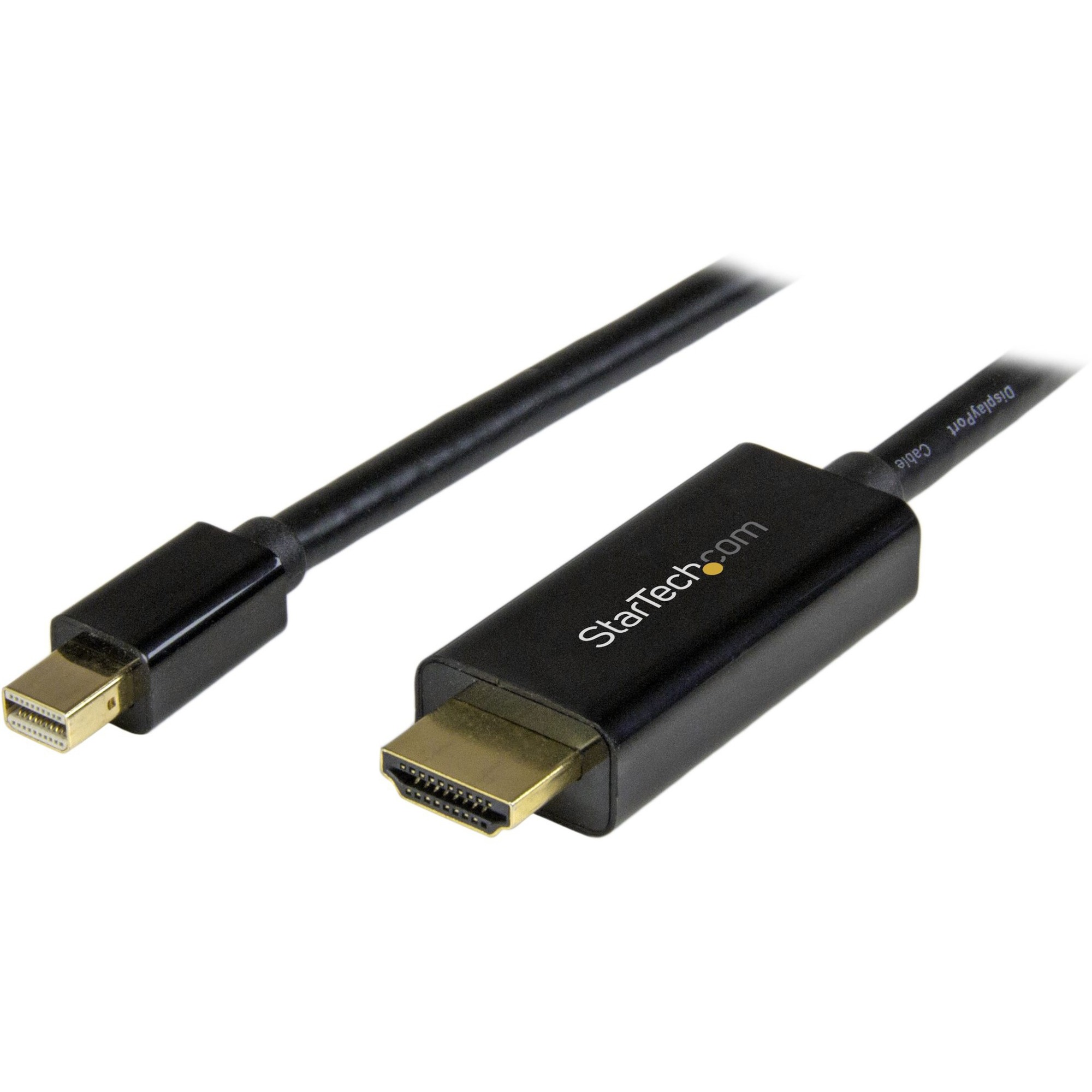 StarTech 3ft (1m) Mini DisplayPort to HDMI Cable, 4K 30Hz Video, Mini DP to HDMI Adapter/Converter Cable, mDP to HDMI Monitor/Display