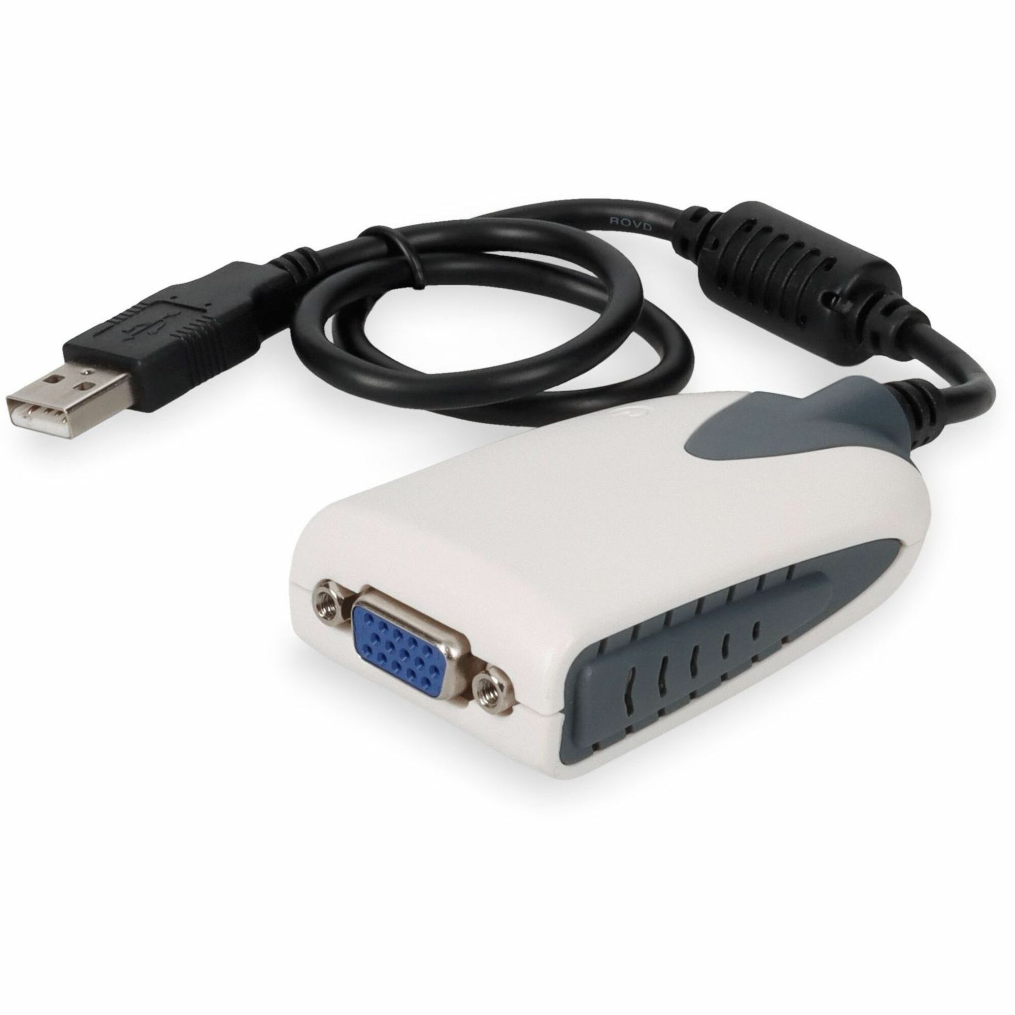 AddOn USB 2.0 (A) Male to VGA Female Black Adapter