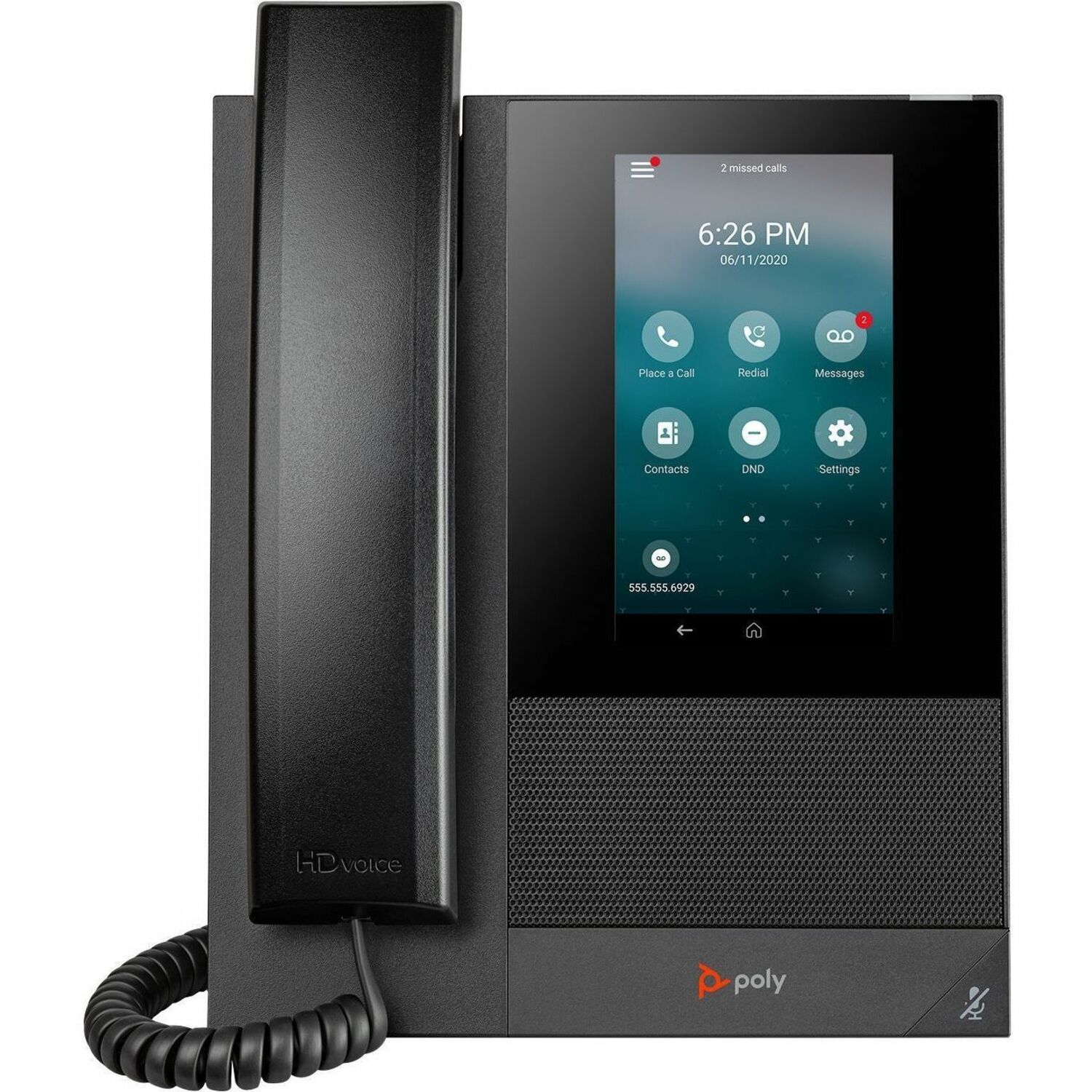 Poly CCX 400 IP Phone - Corded - Corded - Desktop - Black