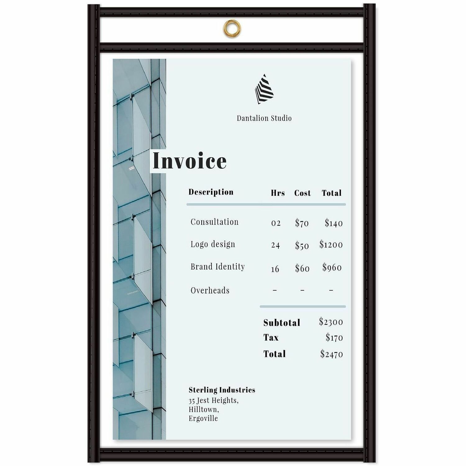 C-Line Shop Ticket Holders, Stitched