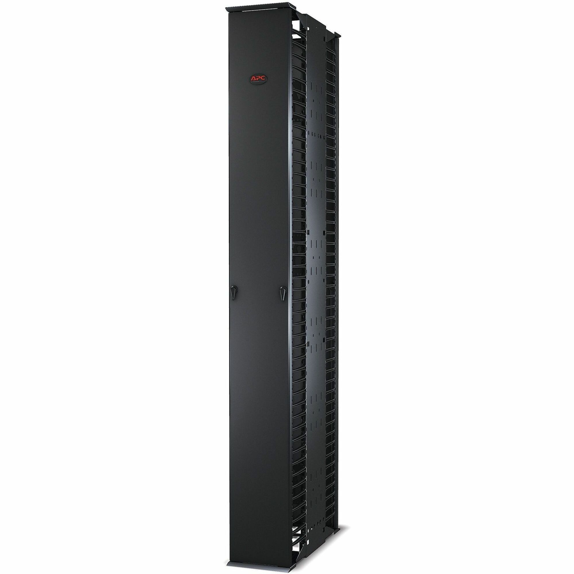 APC Performance, Vertical Cable Manager for 2 & 4 Post Racks, 84"H x 10"W, Double-Sided with Doors