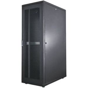 19" Server Cabinet - Free Standing, 42U, 600x1000mm (width x depth), Black, Assembled, Max 1500kg, Multi-Point Door Lock, One Lock Per Side Panel, Usable Depth 123 to 773mm, IP20 rated, Rack, Steel