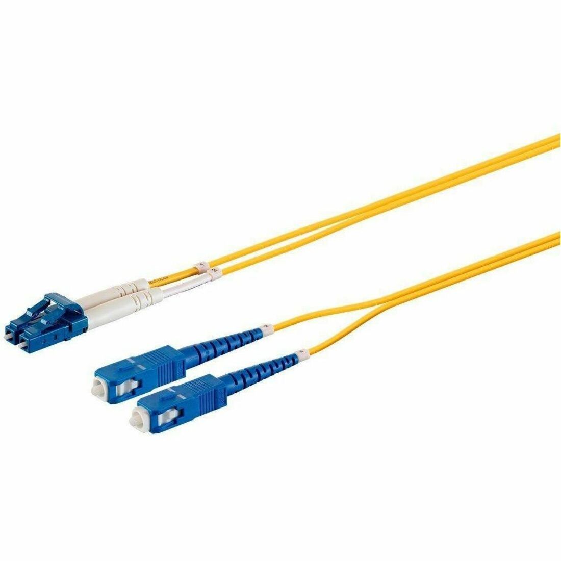 Monoprice Single-Mode Fiber Optic Cable - LC-SC UL 2mm 9/125 OFNR Duplex Yellow 3m