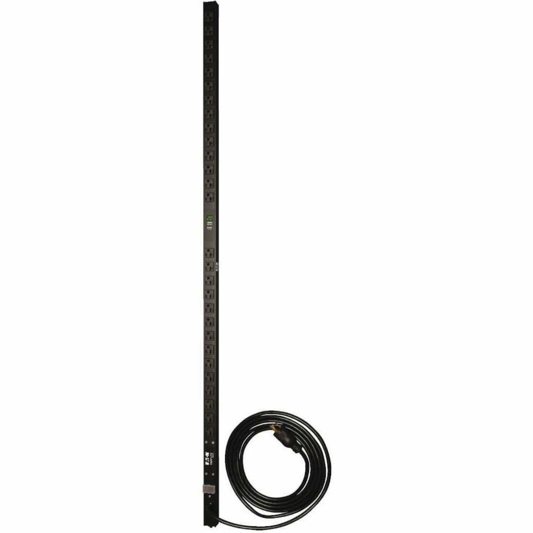 Eaton Tripp Lite Series 1.9kW Single-Phase Local Metered PDU, 120V Outlets (28 5-15/20R), L5-20P/5-20P Adapter, 15 ft. (4.57 m) Cord, 0U Vertical