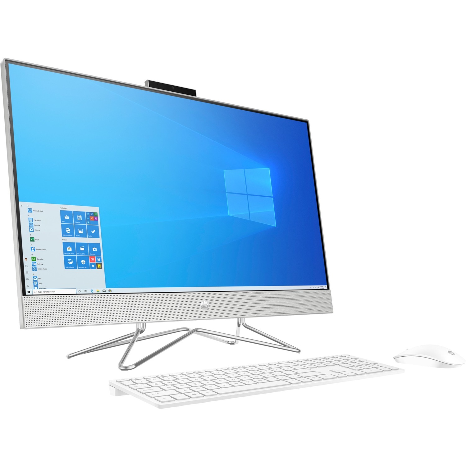 HP 27-dp0000 27-dp0167c All-in-One Computer - Intel Core i7 10th Gen i7-1065G7 - 16 GB - 1 TB HDD - 27" Full HD Touchscreen - Desktop - Natural Silver