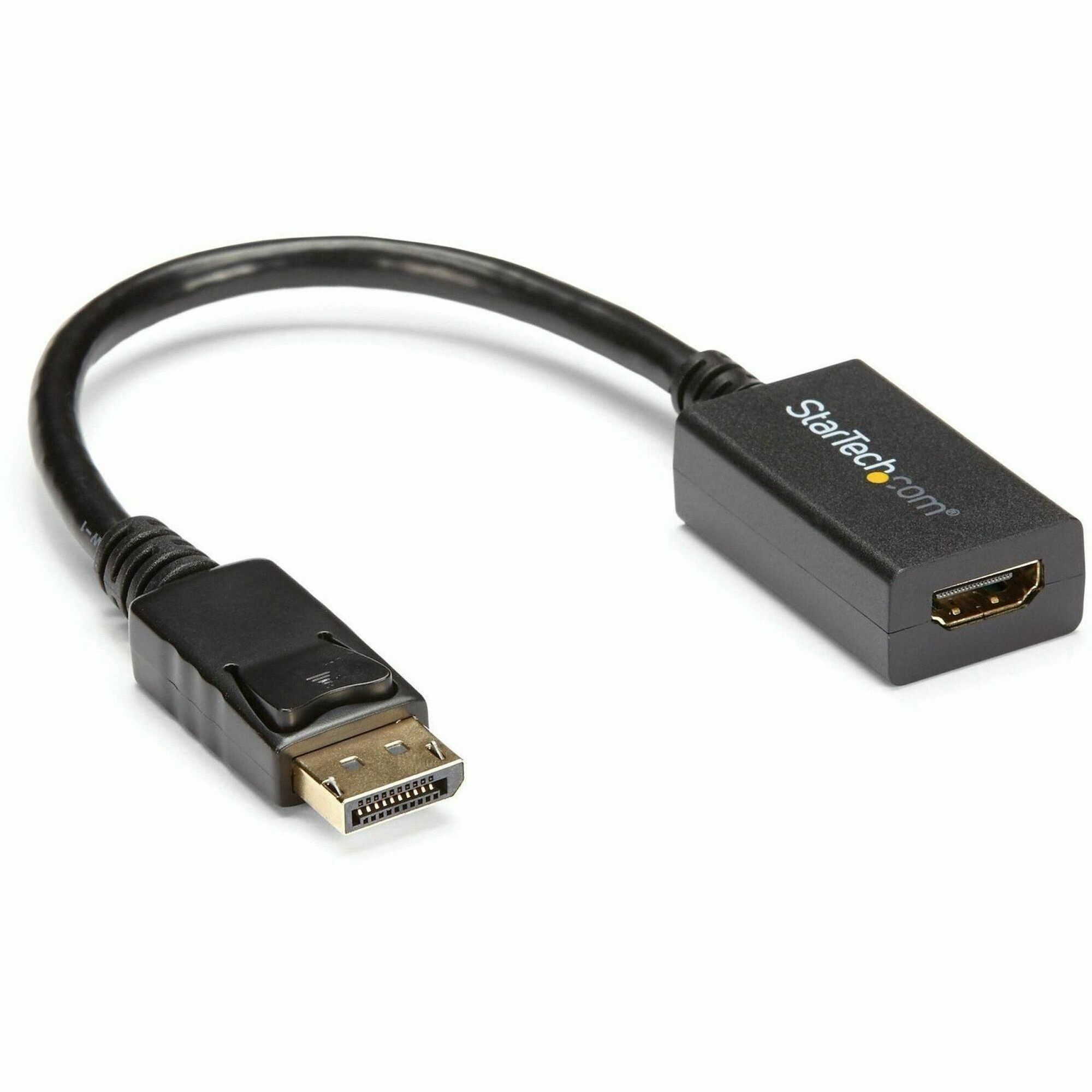 StarTech DisplayPort to VGA Adapter, Active DP to VGA Converter, 1080p Video DP to VGA Monitor Dongle, Latching DP Connector, Durable