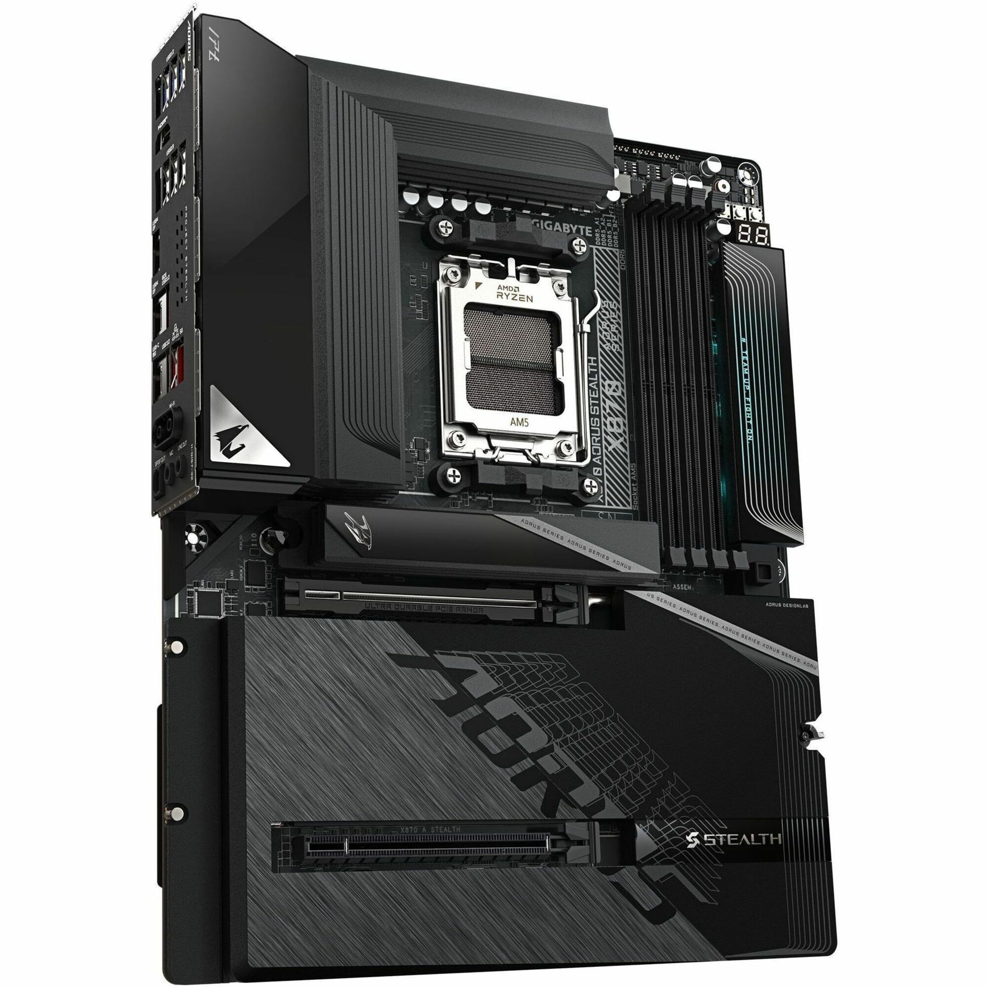 Aorus STEALTH X870 Gaming Desktop Motherboard - AMD X870 Chipset - Socket AM5 - ATX
