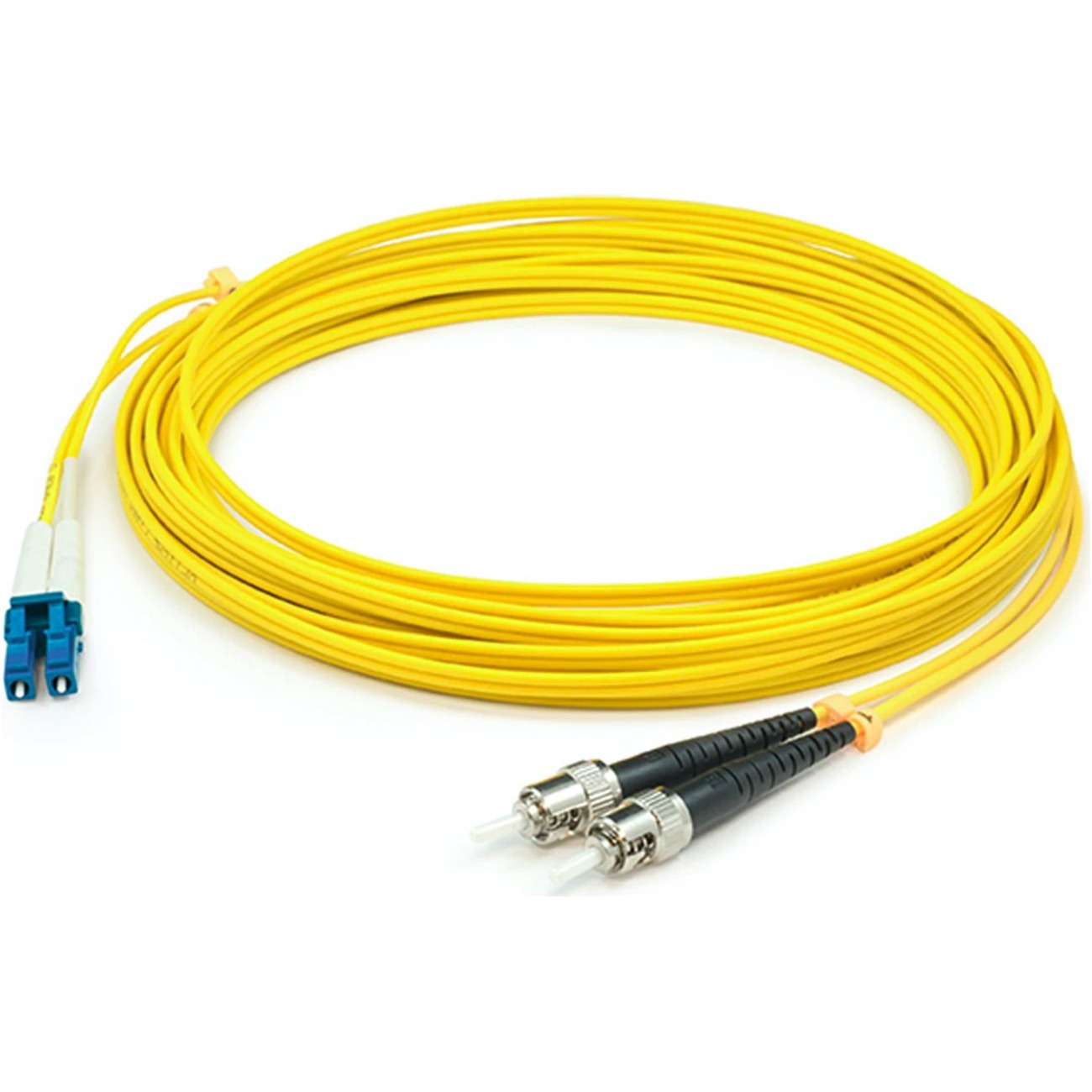 AddOn 59m ST to LC Yellow OS2 Duplex OFNR (Riser-Rated) SMF Fiber Patch Cable