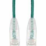 9FT GREEN CAT6A SLIM UTP PVC SLIM SNAGLESS CLEAR-CLAW
