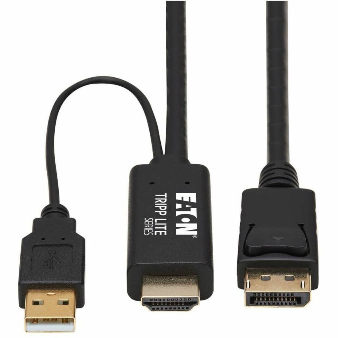 Tripp Lite by Eaton HDMI to DisplayPort Active Adapter Cable (M/M) - 4K, USB Power, Black, 2 m (6.6 ft.)