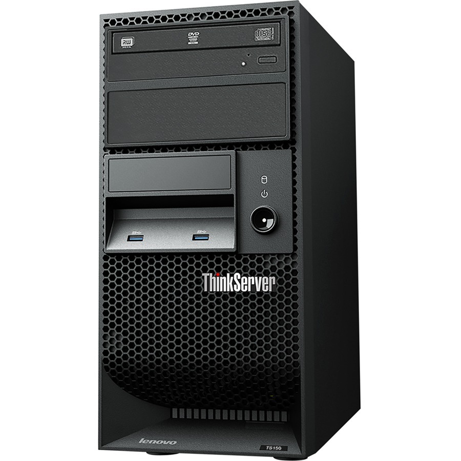 Lenovo ThinkServer TS150 70LWS00F00 Tower Server - 1 Xeon E3-1280 v5 3.70 GHz - 64 GB RAM - 2 TB HDD - (2 x 1TB) HDD Configuration - 960 GB SSD - (2 x 480GB) SSD Configuration - Serial Attached SCSI (SAS), Serial ATA Controller