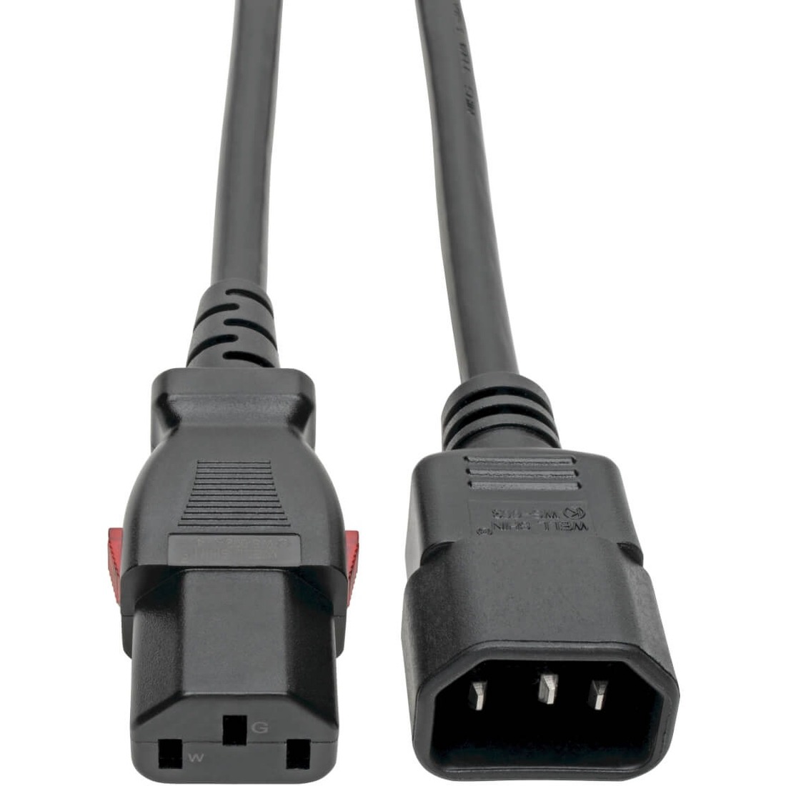 Eaton Tripp Lite Series Power Extension Cord, Locking C13 to C14 PDU Style - 10A, 250V, 18 AWG, 2 ft. (0.61 m)