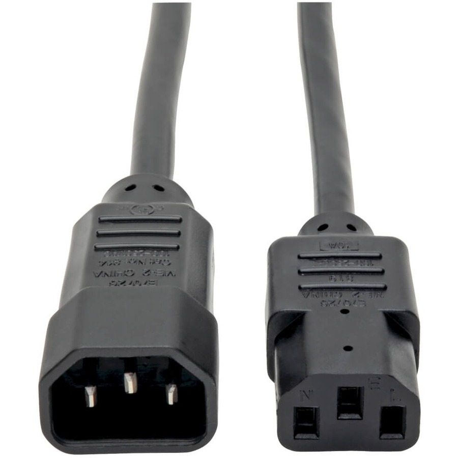 Eaton Tripp Lite Series PDU Power Cord, C13 to C14 - 10A, 250V, 18 AWG, 2 ft. (0.61 m), Black, 5-Pack