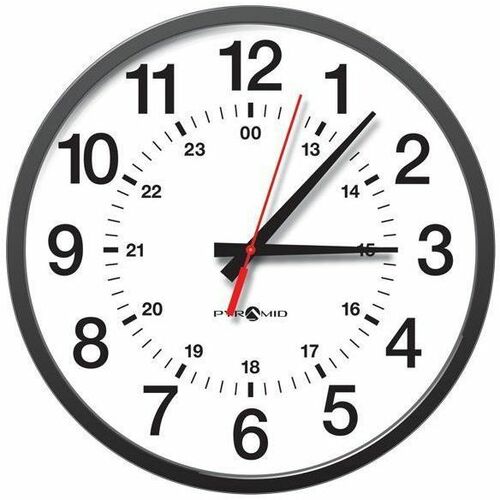 Pyramid 13" RF Wireless 12/24 Hour Analog Wall Clock