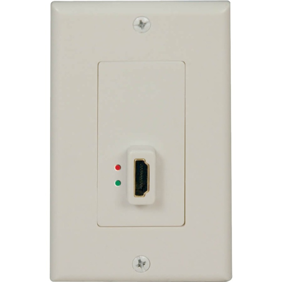 Tripp Lite by Eaton HDMI Display-Side Wallplate with Active Signal Booster, White (F/F)