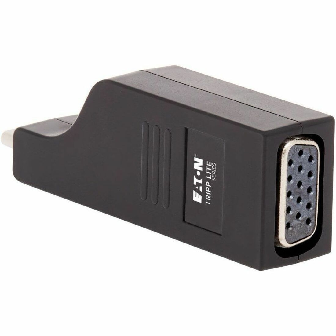 Eaton Tripp Lite Series USB-C to VGA Vertical Adapter (M/F) - USB 3.1, Gen 1, Thunderbolt 3, 1920 x 1200 (1080p), 5 Gbps, Black