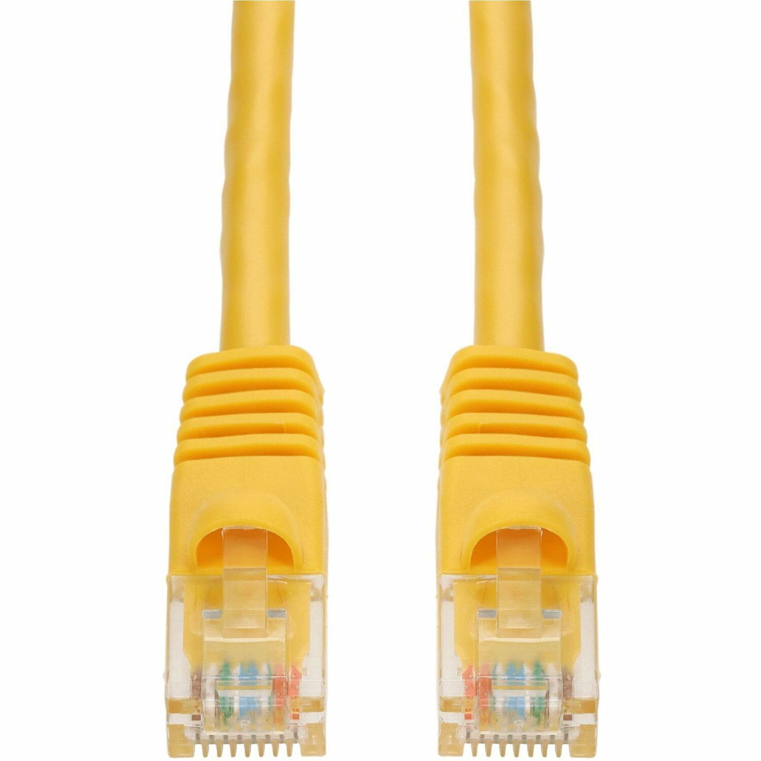 AddOn 10-Pack 1ft Yellow CAT 6A PVC Ethernet Cable Snagless Bubble Boot RJ-45 M/M