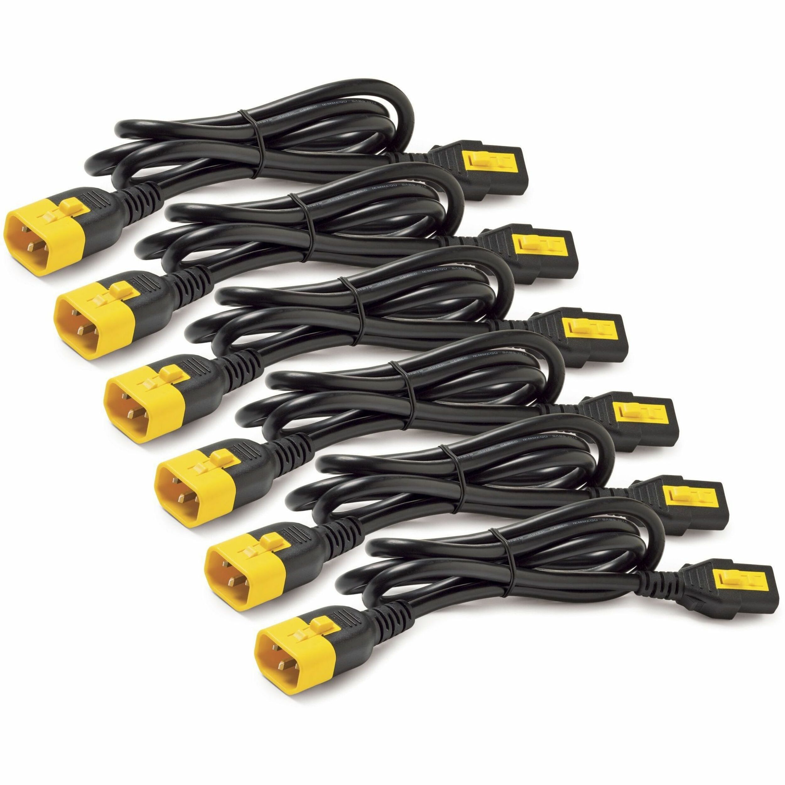 APC NetShelter Power Cord Kit (6 ea), Locking, C13 to C14, 1.2m, North America
