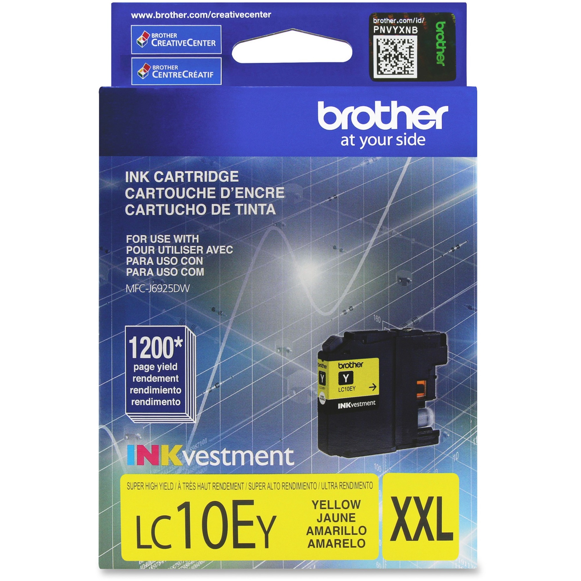 Brother Genuine LC10EY INKvestment Super High Yield Yellow Ink Cartridge
