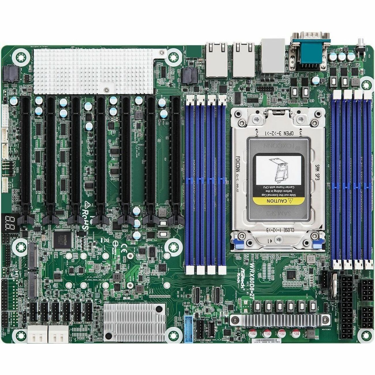 ASRock Rack WRX80D8-2T Server Motherboard - AMD WRX80 Chipset - Socket LGA-4094 - ATX